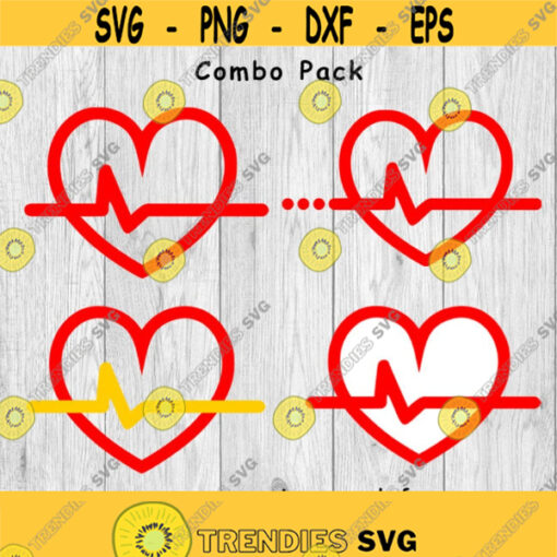 Heartbeat Combo Pack svg png ai eps dxf DIGITAL FILES for Cricut CNC and other cut or print projects Design 216