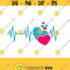 Heartbeat SVG DXF AI ps and pdf Cutting Files for Electronic Cutting Machines