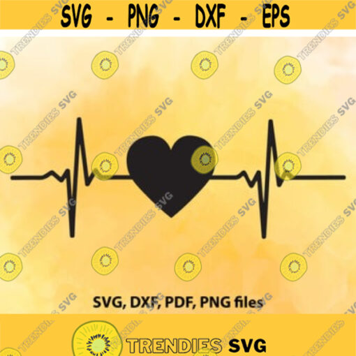 Heartbeat SVG File Heart beat DXF Heartbeat Cut File Heart beat PNG Heartbeat Cricut Cameo File Silhouette pdf studio Heart beat Design 40
