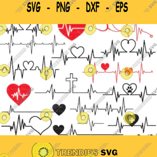 Heartbeat svg bundleHeart beat svgHeartbeat ClipartHealthcareNurse SVG cut file cutting file Stethoscope Health Heart Cardiogram ekg svg