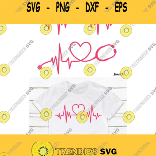 Heartbeat svg bundleHeart beat svgHeartbeat ClipartHealthcareNurse SVG cut file cutting file Stethoscope Health Heart Cardiogram ekg svg Design 160