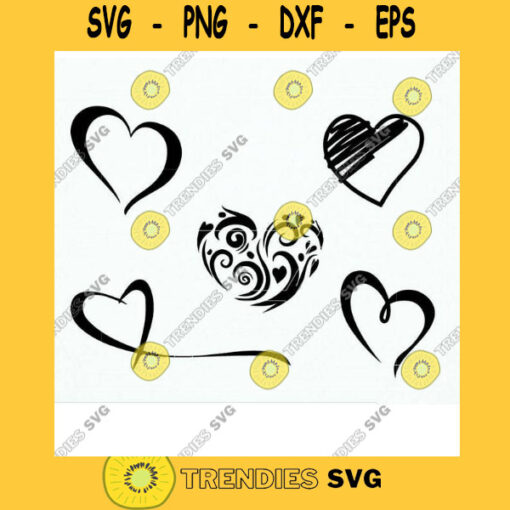 Hearts Cut File. Heart Svg File. Heart Png File. Love Heart Svg. Heart Cameo. Heart Cricut. Heart Decoration Svg. Abstract Heart Clip art