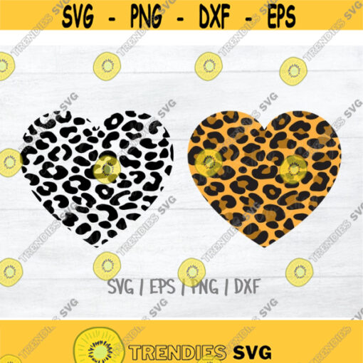 Hearts and Leopard Plaid SVG Leopard Print SVG Cricut Cut Files Silhouette Cut Files SVG Instant Download Design 137