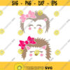 Hedgehog bow animal Cuttable Design SVG PNG DXF eps Designs Cameo File Silhouette Design 1958