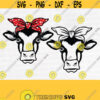 Heifer Cow Bandana SVG Cow Face Svg Cow Head Svg Farm Svg Farm Milk Svg Silhouette Svg Vector Svg Clip ArtDesign 696
