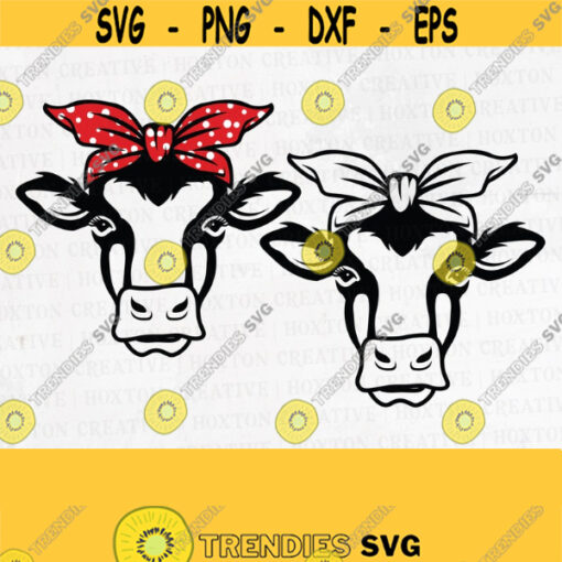 Heifer Cow Bandana SVG Cow Face Svg Cow Head Svg Farm Svg Farm Milk Svg Silhouette Svg Vector Svg Clip ArtDesign 696