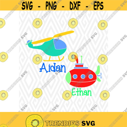 Helicopter and Submarine Cuttable Design in SVG DXF PNG Ai Pdf Eps Design 151