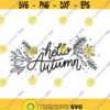 Hello Autumn Decal Files cut files for cricut svg png dxf Design 468