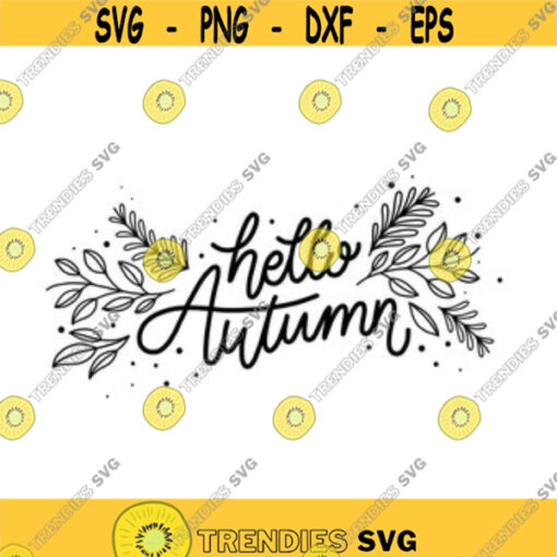 Hello Autumn Decal Files cut files for cricut svg png dxf Design 468
