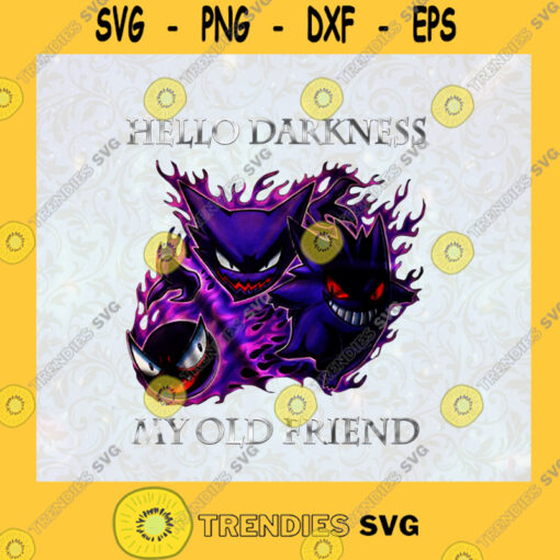 Hello Darkness My Old Friend Pokemon Gastly Haunter Gengar Nintendo Game Freaks Pokemon SVG Digital Files Cut Files For Cricut Instant Download Vector Download Print Files