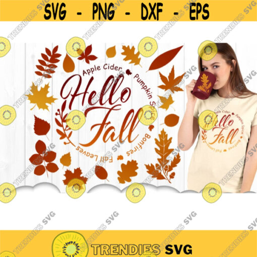 Hello Fall Leaves Svg Bundle Hello Fall Svg Files For Cricut Fall Leaf Svg Hello Fall Rounds Svg Cut Files Fall Leaf Outline Svg Dxf .jpg
