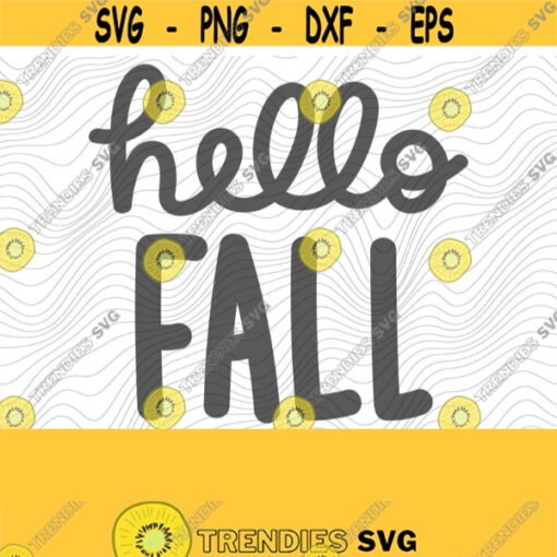 Hello Fall PNG Print File for Sublimation Or SVG Cutting Machines Cameo Cricut Fall Basic Autumn Basic Basic Fall Girl Pumpkin Holiday Design 226
