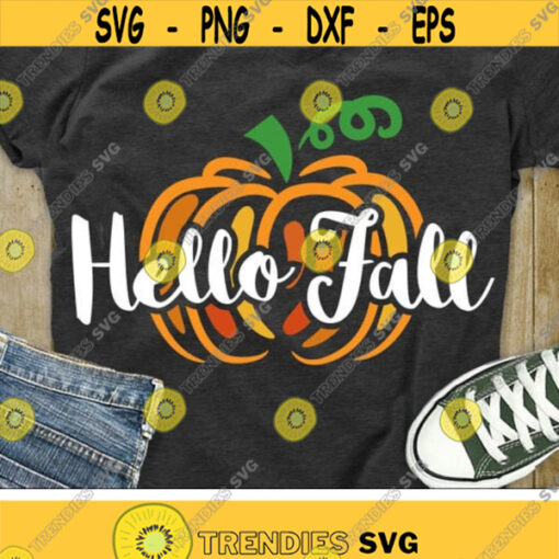 Hello Fall Svg Fall Quote Cut Files Autumn Farmhouse Svg Welcome Fall Door Sign Svg Pumpkin Patch Svg Dxf Eps Png Silhouette Cricut Design 2382 .jpg