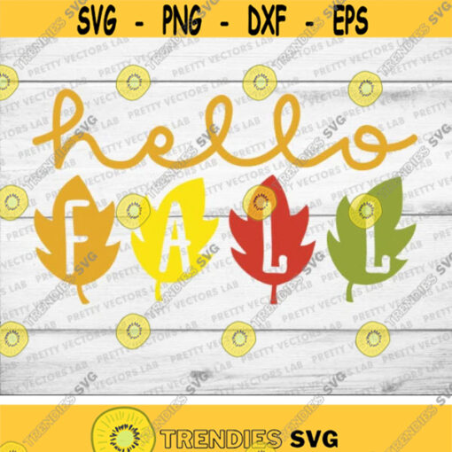 Hello Fall Svg Fall Svg Autumn Cut Files Welcome Fall Sign Svg Thanksgiving Svg Dxf Eps Png Fall Clipart Farmhouse Silhouette Cricut Design 2365 .jpg