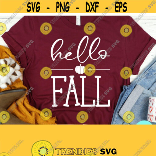 Hello Fall Svg Fall Svg Files Autumn Svg Commercial Use Svg Dxf Eps Png Silhouette Cricut Digital Fall Shirt Harvest Svg Fall Mug Design 441