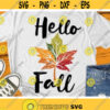Hello Fall Svg Grunge Leaf Svg Fall Cut Files Fall Sign Svg Maple Leaf Svg Dxf Eps Png Autumn Farmhouse Clipart Silhouette Cricut Design 545 .jpg