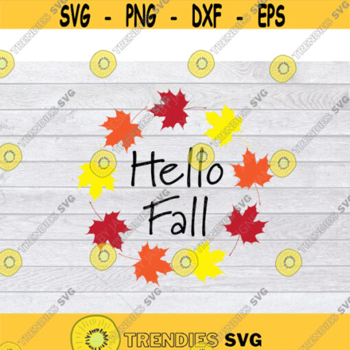 Hello Fall Svg Happy Fall Svg Leaf Wreath Svg Leaf Svg Fall Vibes SVG Fall Leaves SVG Autumn SVG Leaves Svg Fall Decor Svg