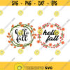 Hello Frame Monogram Harvest Autumn Fall Cuttable Design Thanksgiving Pack SVG PNG DXF eps Designs Cameo File Silhouette Design 1576