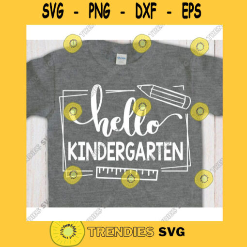 Hello Kindergarten svgKindergarten svg filesFirst day of school svgBack to school svg shirtHello kindergarten svgKindergarten clipart