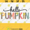 Hello Pumpkin Png File For Sublimation Or Print Half Leopard Fall Sublimation Shirt Design Halloween Thanksgiving Cheetah Digital Design 792