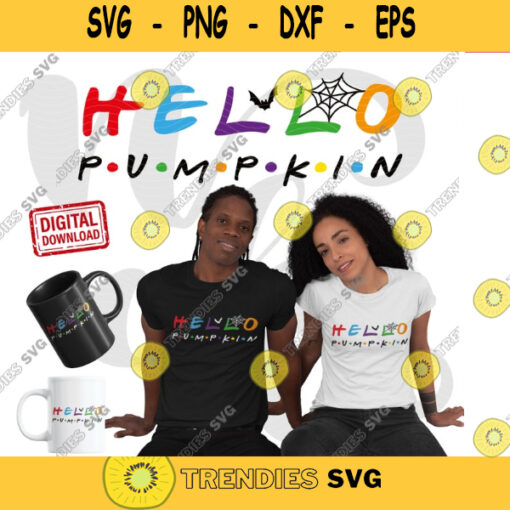 Hello Pumpkin SVG Fall Decor Thanksgiving Signs Sublimation Cut File for Cricut autumn svg fall shirt gift halloween svg. 661