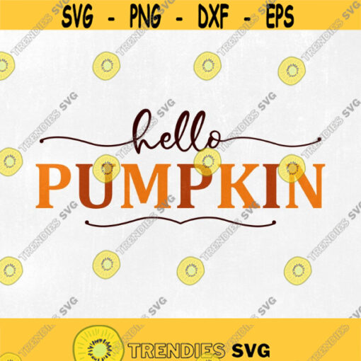 Hello Pumpkin SVG Fall Door Sign SVG Halloween SVG svg png jpg eps dxf studio.3 Cut files for Cricut and SilhouetteInstant Download Design 312