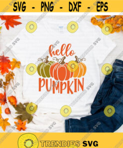 Hello Pumpkin svg, Autumn svg, Three Pumpkin svg, Fall svg, Fall Sign Decor svg, dxf, png, Print, Cut File, Cricut, Silhouette, Glowforge Design -510