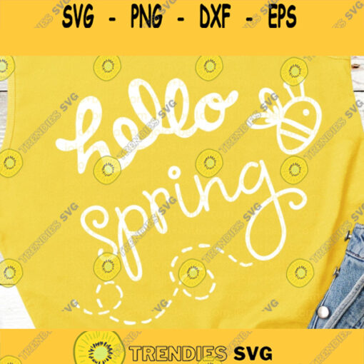 Hello Spring SVG Spring svg spring holiday svg bee svg file cute spring Svg File hello spring clipart cute spring svg spring clipart Design 606
