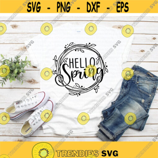 Hello Spring svg Welcome Spring svg Spring svg Spring Wreath svg Spring Sign svg dxf png Print Cut File Cricut Silhouette Digital Design 826.jpg