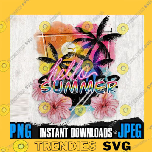 Hello Summer PNG Files for Sublimation Summer Png Summer Shirt Beach Life Png Lake Life Png Summer Sunset Png Hot Mom Summer Png copy