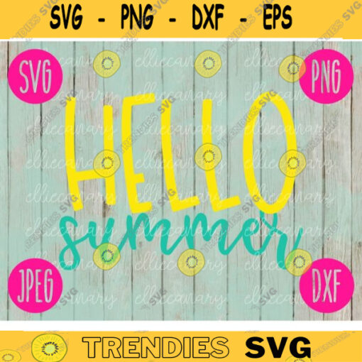 Hello Summer SVG Summer Cruise Vacation Beach Ocean svg png jpeg dxf CommercialUse Vinyl Cut File Anchor Family Friends Funny 2444
