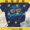 Hello Summer SVG Summer SVG Summer glasses with palms digital cut files