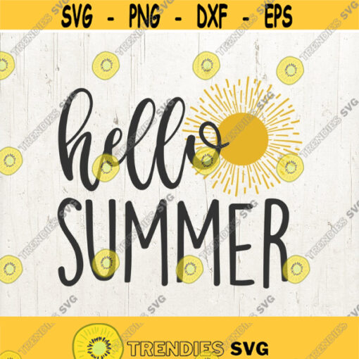 Hello Summer SVG Summer SVG Sunshine SVG Summer Vacation Summer Cut File Summer Shirt svg Design 490