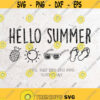 Hello Summer SVG Summer Svg File DXF Silhouette Print Vinyl Cricut Cutting SVG T shirt Designsunny sunshinebeach plese svg Design 419
