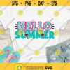 Hello Summer SVG Summer cut files Leopard Summer shirt SVG Summertime SVG