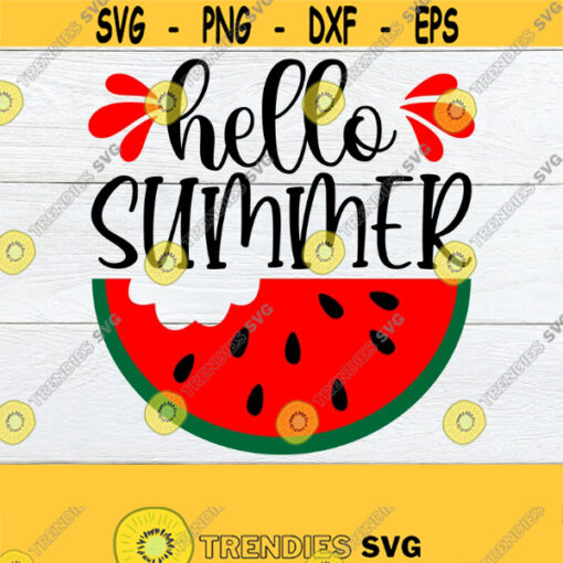 Hello Summer Summer Summer svg Summer Vacation Watermelon svg Summer Decor SVG Cute Summer svg Summer Time Sweet SummerCut FileSVG Design 313