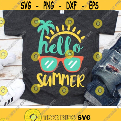 Hello Summer Svg Beach Svg Vacation Cut Files Kids Svg Summer Quote Svg Dxf Eps Png Last Day Of School Clipart Silhouette Cricut Design 2194 .jpg