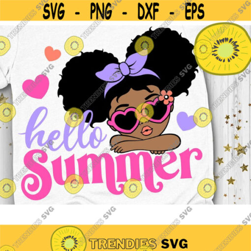 Hello Summer Svg Cute Afro Girl Svg Peekaboo Girl Svg Summer Afro Puff Summer Girl Svg Layered Cut file Svg Dxf Eps Png Design 360 .jpg