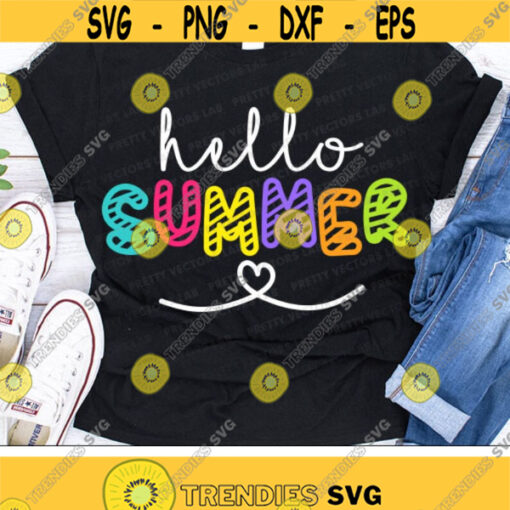 Hello Summer Svg Summer Cut Files Vacation Svg Dxf Eps Png Kids Svg Teacher Svg Last Day of School Svg Summer Break Silhouette Cricut Design 2280 .jpg