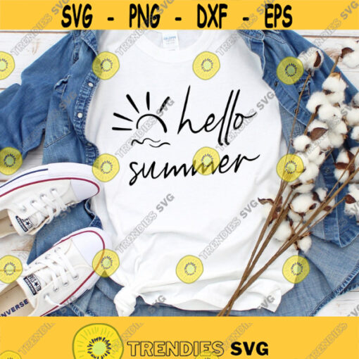Hello Summer Svg Summer Svg Files Vacation Svg Summer Quotes and Sayings Svg Summer Shirt Design Svg Png Eps Dxf Files Instant Download Design 156