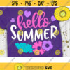 Hello Summer Svg Summer Svg Layered cut file Svg dxf png eps Cut files Design 948 .jpg