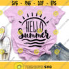 Hello Summer Svg Vacation Cut Files Summer Quote Svg Dxf Eps Png Beach Svg Last Day Of School Svg Beaching Svg Silhouette Cricut Design 1871 .jpg