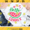 Hello Summer Svg Watermelon Svg Girls Summer Cut Files Vacation Svg Dxf Eps Png Beach Clipart Kids Shirt Design Silhouette Cricut Design 2707 .jpg