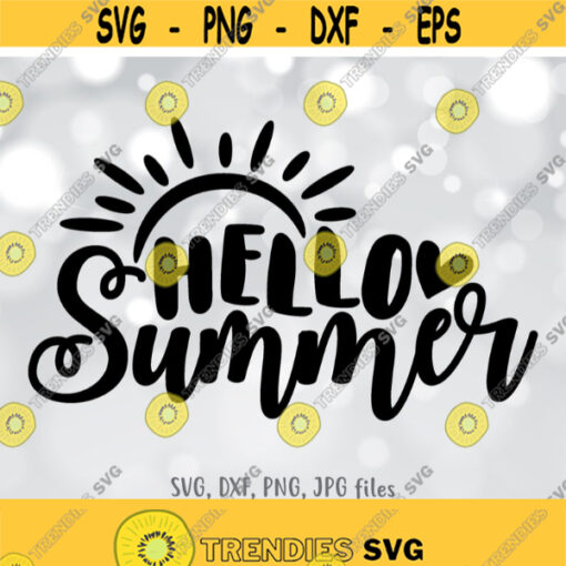 Hello Summer svg End Of School svg Kids Summer svg Summer Break Vacation svg Kids Shirt svg file Happy Kids svg Silhouette Cricut Design 748