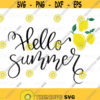 Hello Summer svg file cut svg file for Cricut dxf Silhouette Hand Letter vector clipart DXF EPS JPG print file Design 427