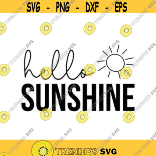 Hello Sunshine Decal Files cut files for cricut svg png dxf Design 104