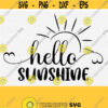 Hello Sunshine Svg Files for Cricut Cut File Heart Summer SvgPngEpsDxfPdf Summer Women Shirt Designs Svg Summer House Sign Ideas Design 852