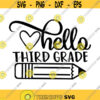 Hello Third Grade Decal Files cut files for cricut svg png dxf Design 56