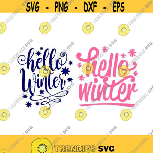 Hello Winter Cuttable Design SVG PNG DXF eps Designs Cameo File Silhouette Design 1926