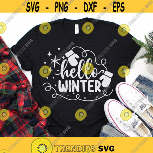 Hello Winter svg Winter svg Christmas svg Winter Quote svg Winter Sayings svg dxf png Winter Shirt Cut Files Cricut Silhouette Design 687.jpg